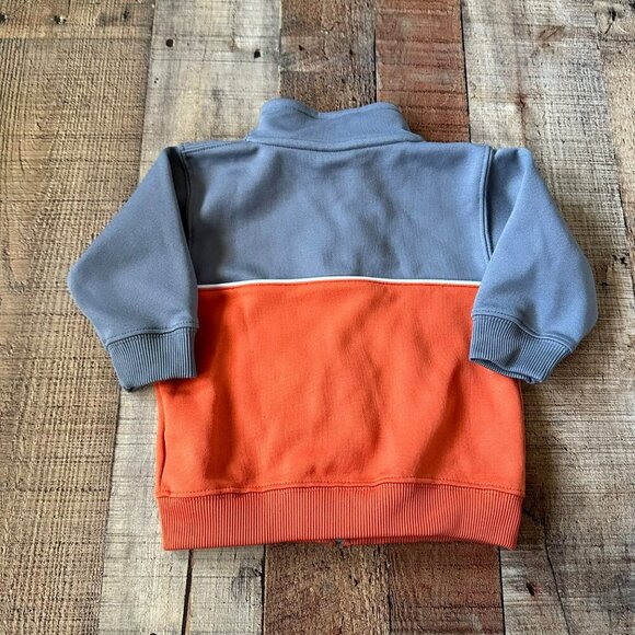Nike Baby Jacket 12M Orange & Gray Full Zip With Pockets Cozy Polyester Blend - Picture 7 of 7